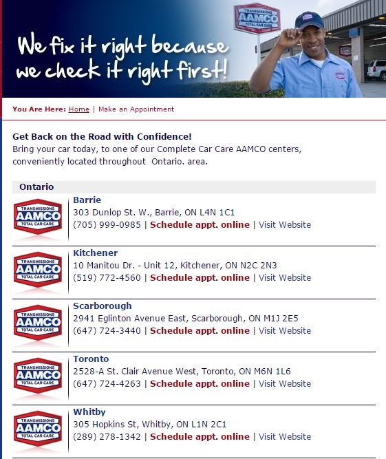 AAMCO TRANSMISSIONS Flyer Mall